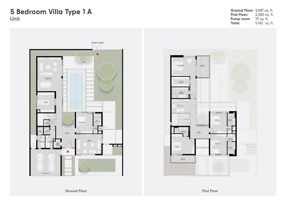 5 Bedroom Melia Forest Signature Villa floor plan